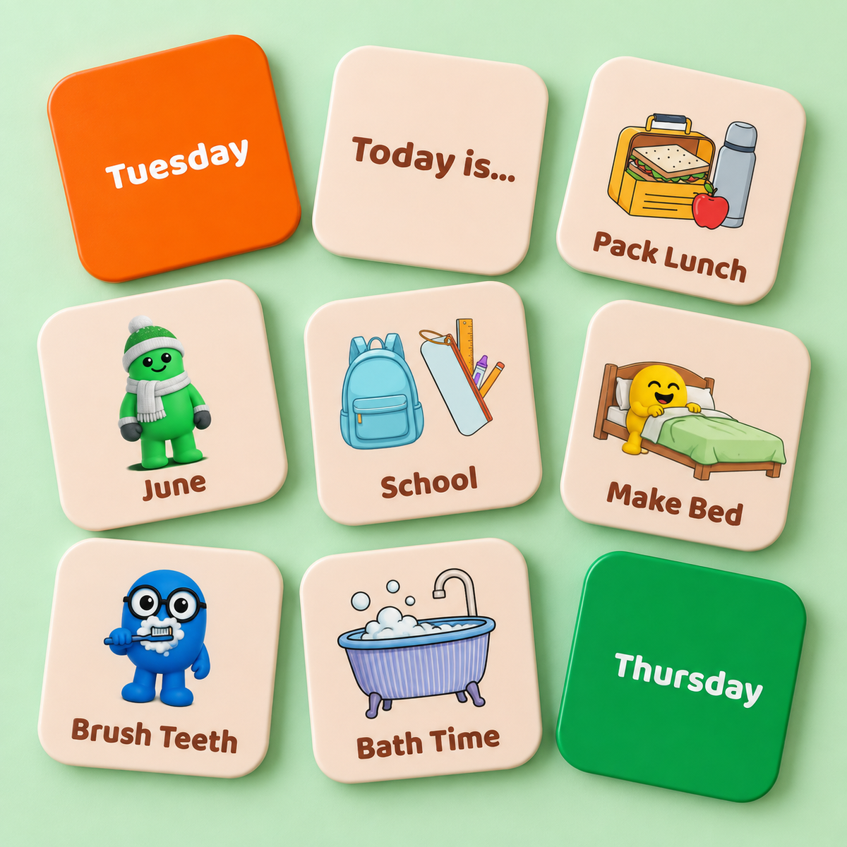 Routine Magnet Set | Smarty Pals Magnetic Routine Set for Kids
