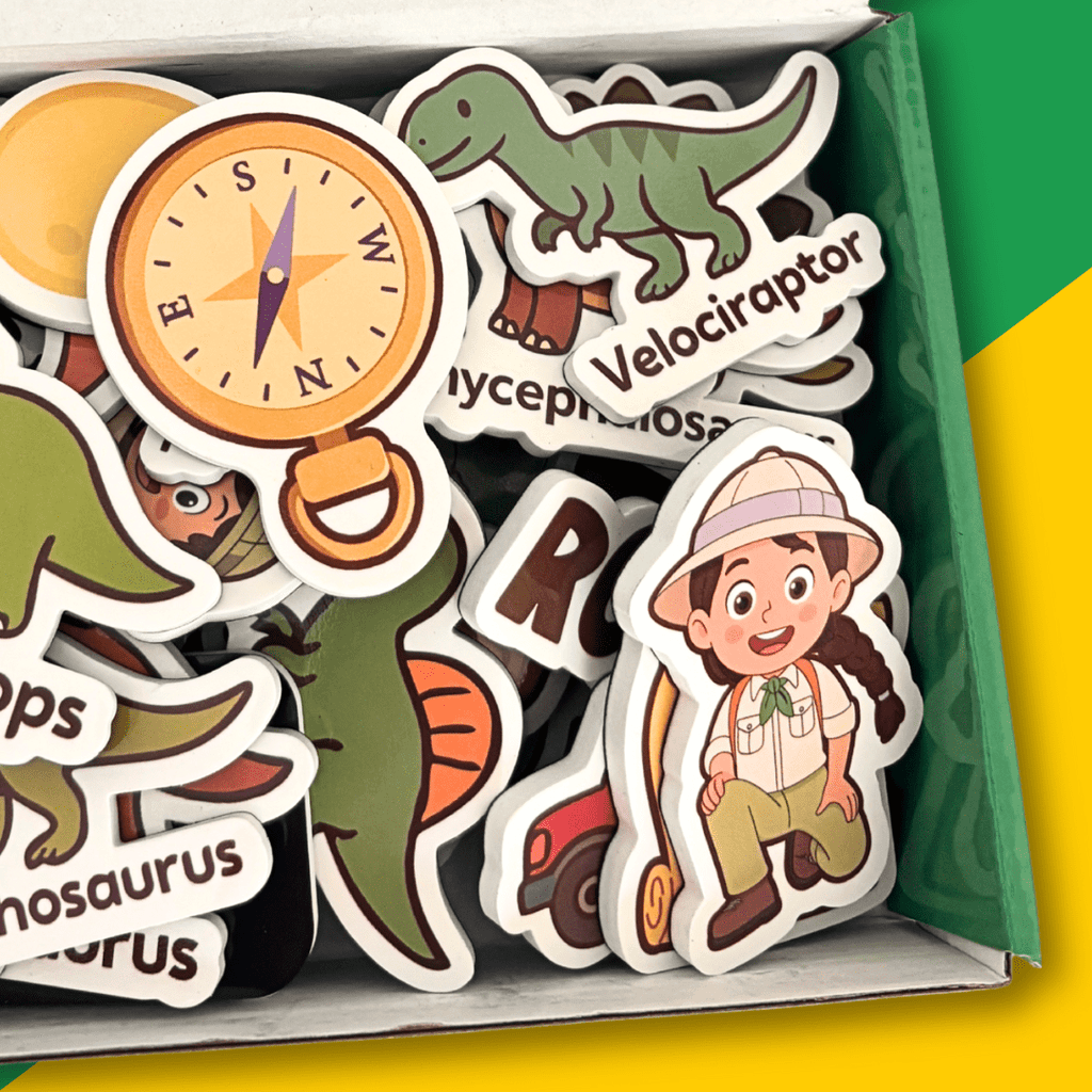 Dino Discovery Magnet Set | Dinosaur Magnets for Kids Imaginative Play