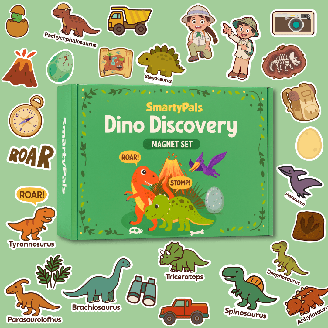 Dino Discovery Magnet Set | Dinosaur Magnets for Kids Imaginative Play