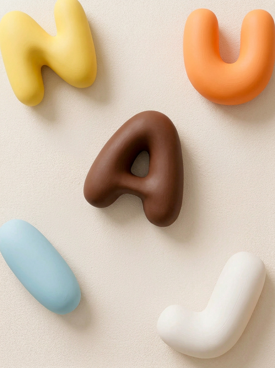 Large Custom Puffy Bubble Letters for Kids Rooms (Original Texture)