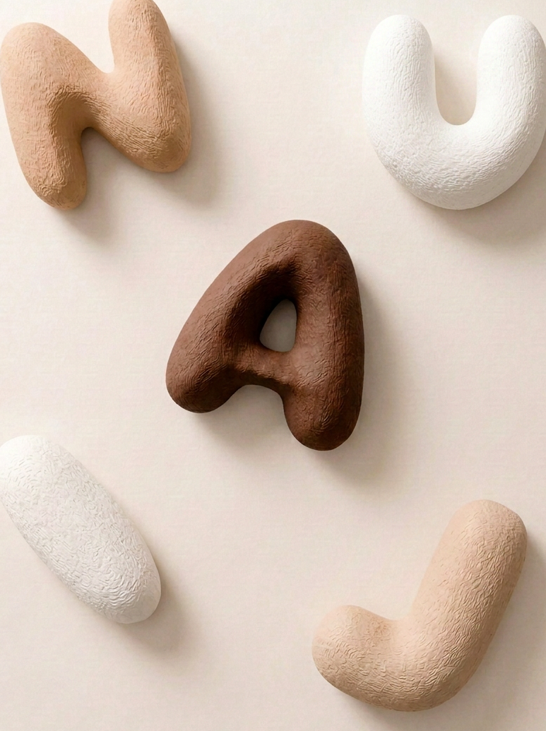 Large Custom Puffy Bubble Letters for Kids Rooms (Fuzzy Texture)
