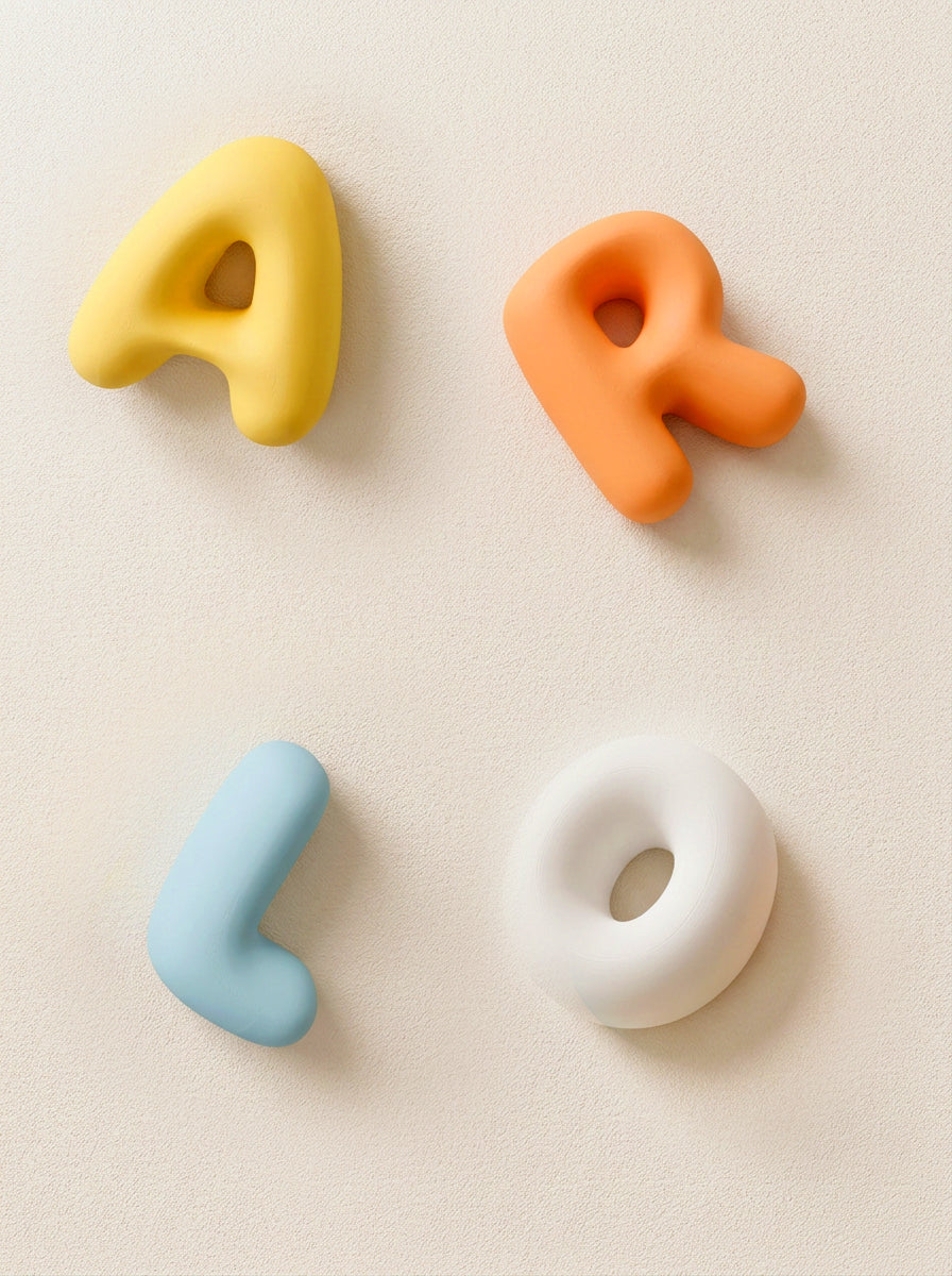 Small Custom Puffy Bubble Letters for Kids Rooms (Original Texture)